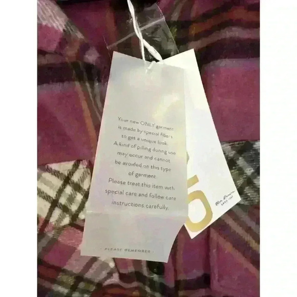 NWT Only Purple Plaid Flannel Oversized Shacket US 38 US Size 6 - Picture 6 of 15